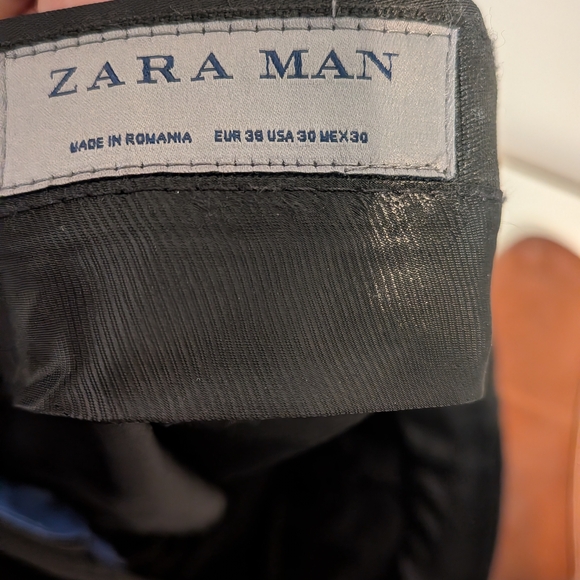 Zara Black Single-Button Notch Lapel Suit Jacket - Picture 6 of 7